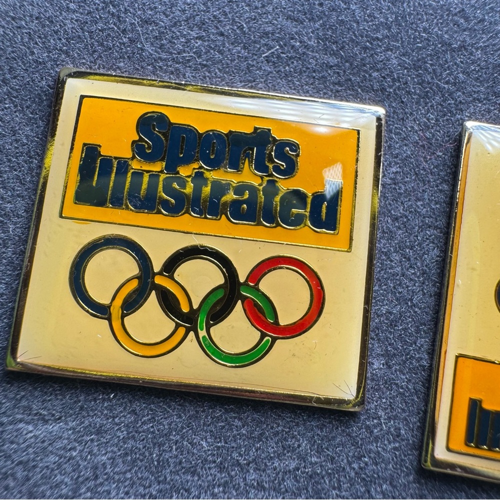 Sports Illustrated Vintage Collectible Enamel Pins Seoul 1988 Olympics Set Of 2 - Picture 2 of 5